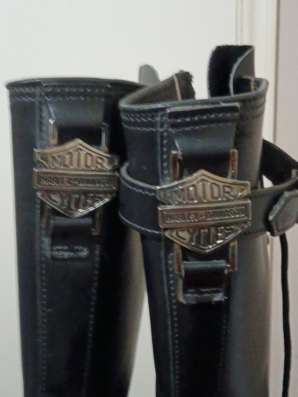 Harley Davidson Lace up Bucke up Motorcycle Boots Size 6D Vintage Made in USA - Picture 6 of 14